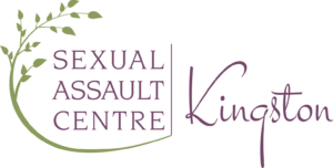 Sexual Assault Centre logo, purple with green plant