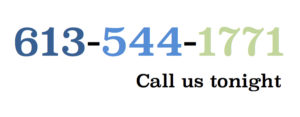 Telephone aid line logo, reads 613-544-1771, call us tonight
